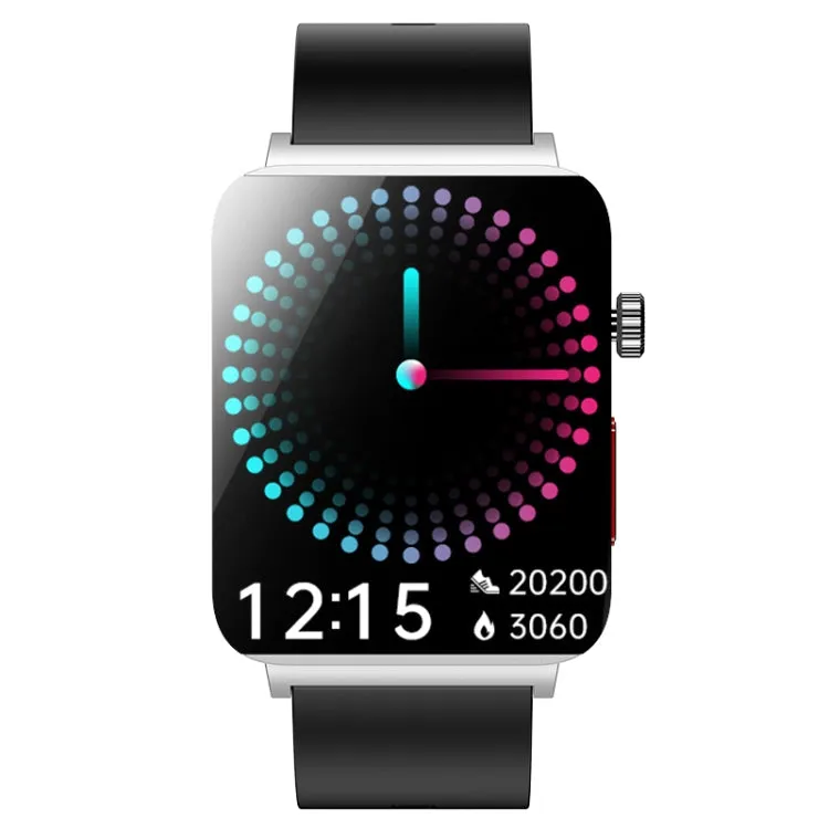KS03 Pro 1.96 inch Color Screen Smart Watch, Support Bluetooth Call / Health Monitoring(Silver Black)