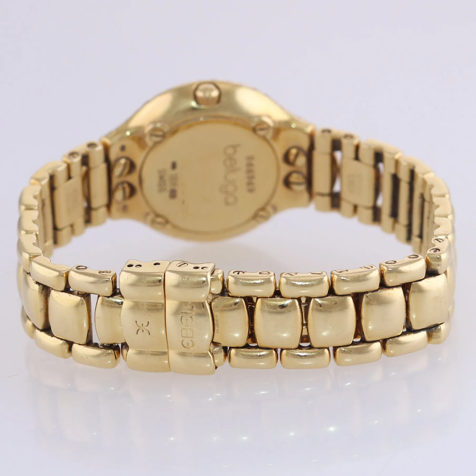 Ladies Ebel Beluga 866969 18k Yellow Gold Diamond MOP 25mm 67.6g Watch