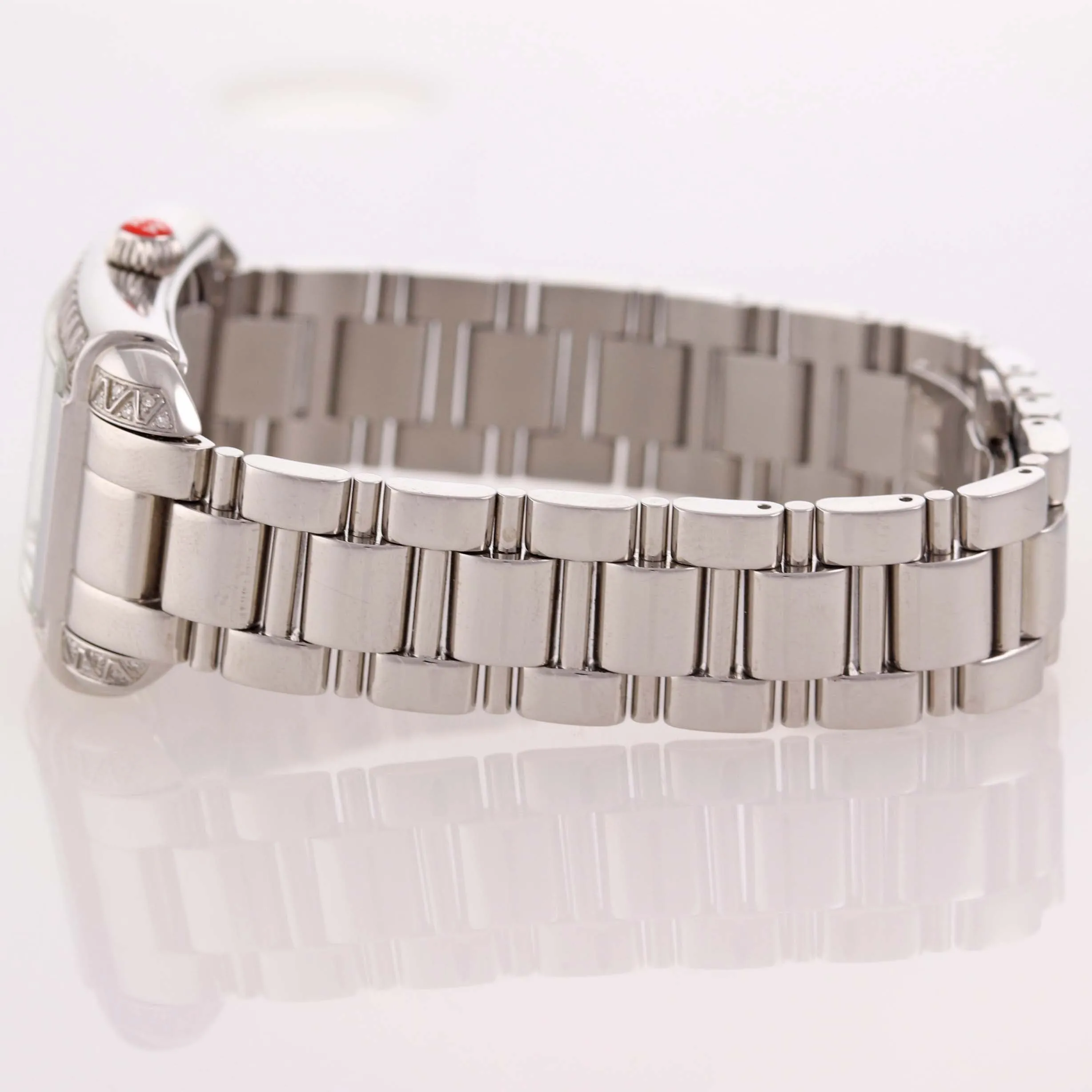 Ladies Michele Milou Park MOP Steel Diamond MW15C01A2025 Date Watch B9