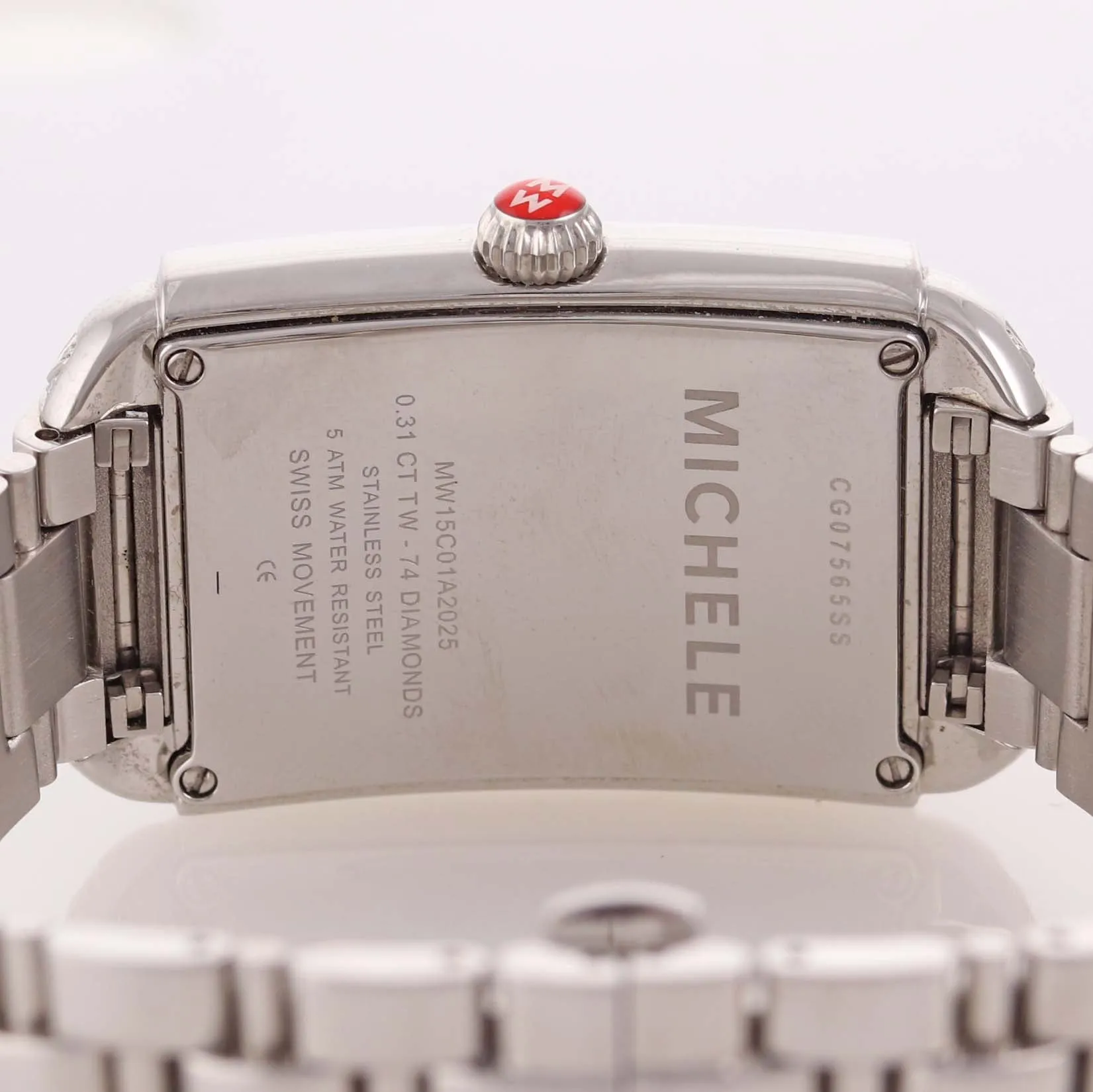 Ladies Michele Milou Park MOP Steel Diamond MW15C01A2025 Date Watch B9