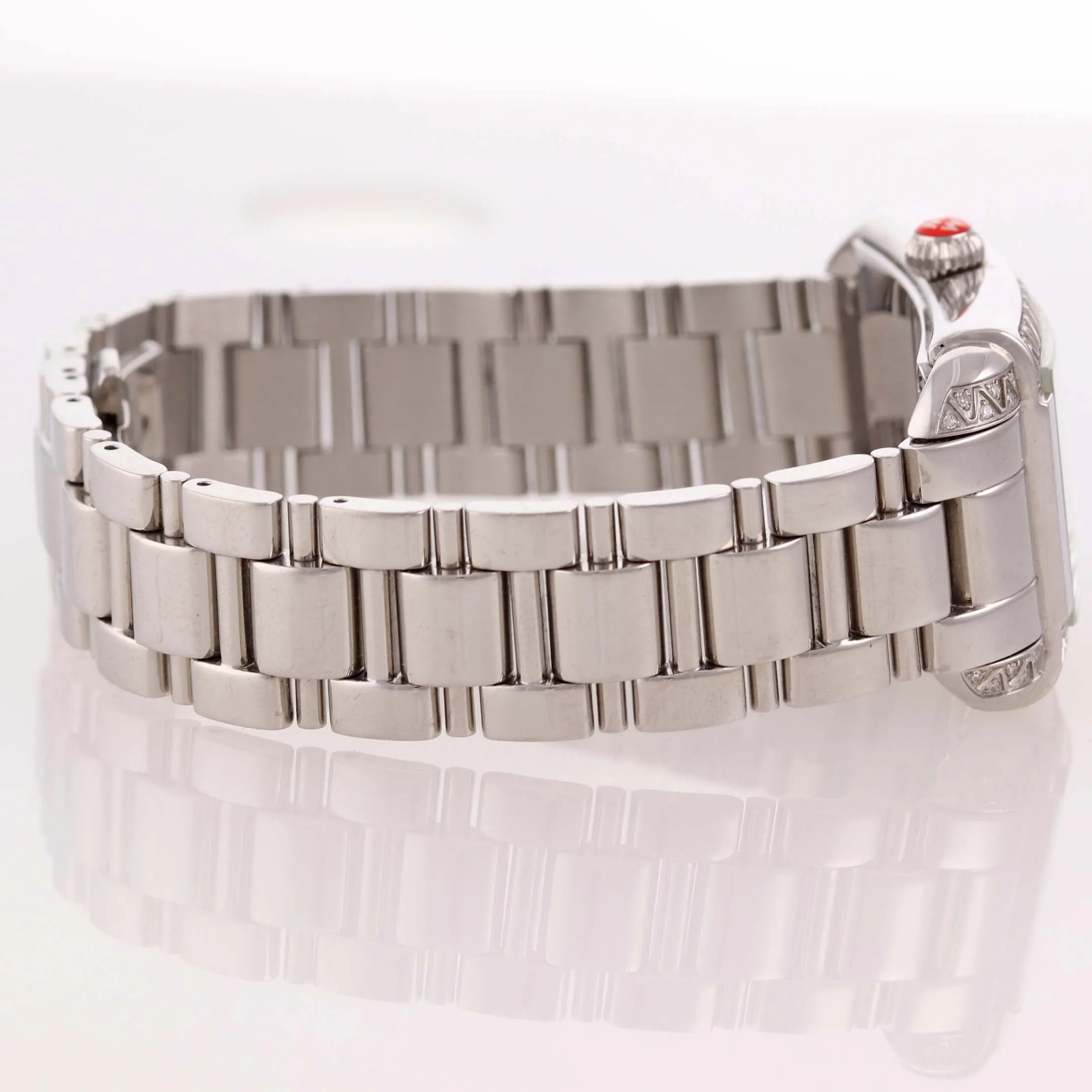 Ladies Michele Milou Park MOP Steel Diamond MW15C01A2025 Date Watch B9