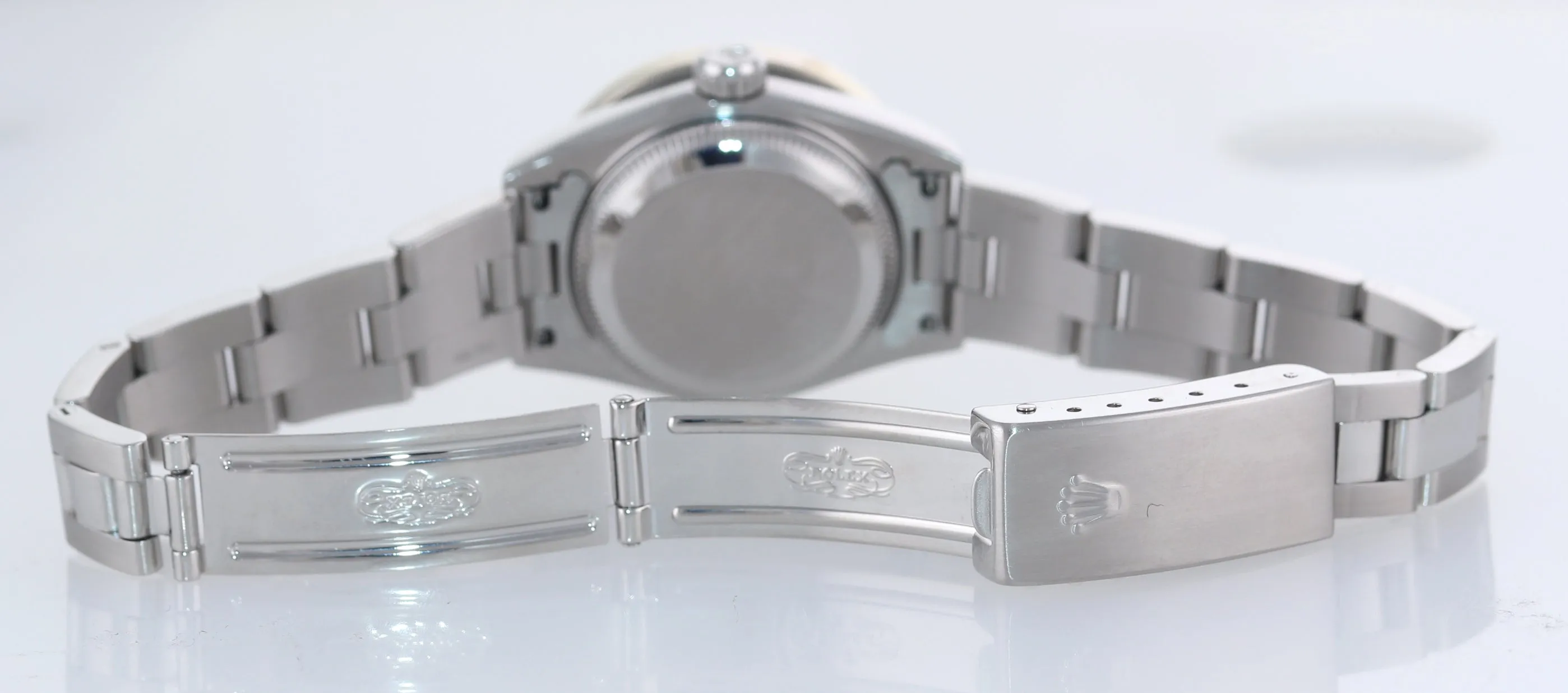 Ladies Rolex DateJust 79174 Diamond Bezel Silver Diamond Jubilee Watch Box