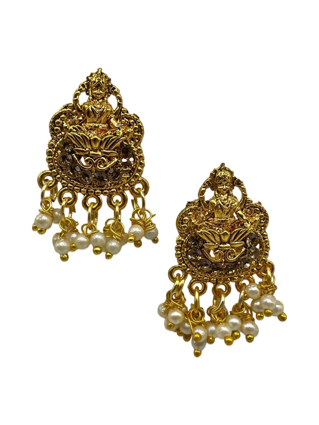 Laxmi Pearl Necklace Set Temple Jewelry