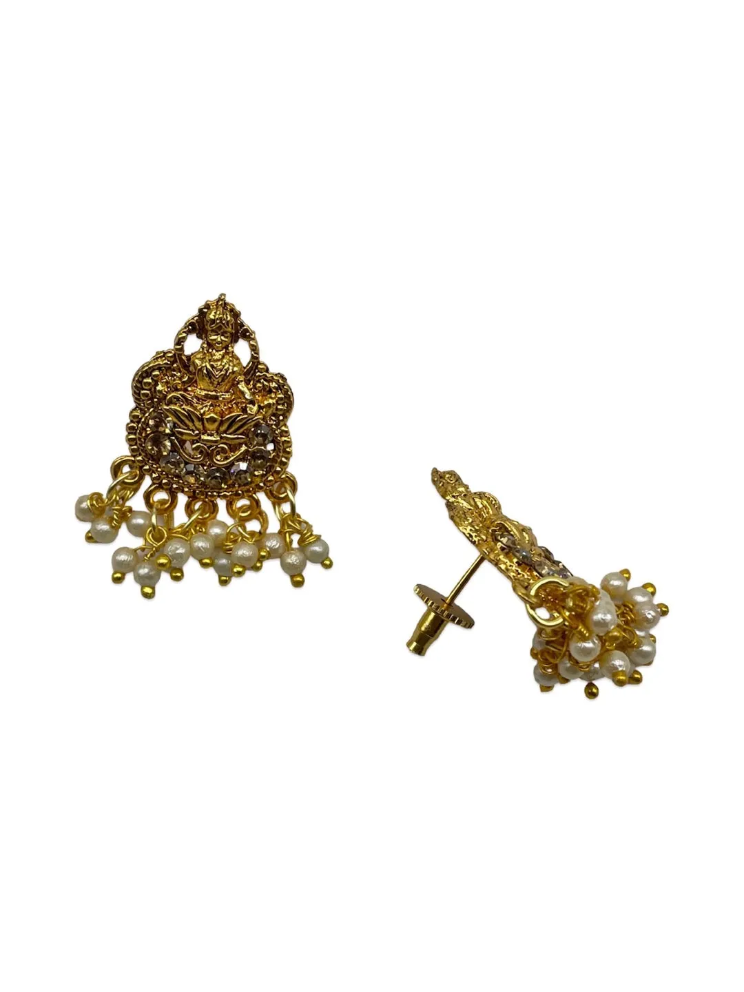Laxmi Pearl Necklace Set Temple Jewelry