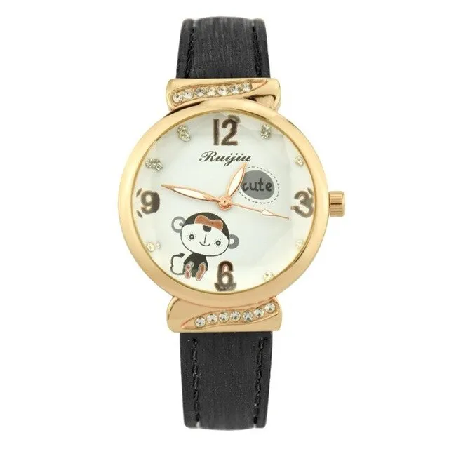 Leather Belt Watch Fashion Women Watches  Lovely Cartoon