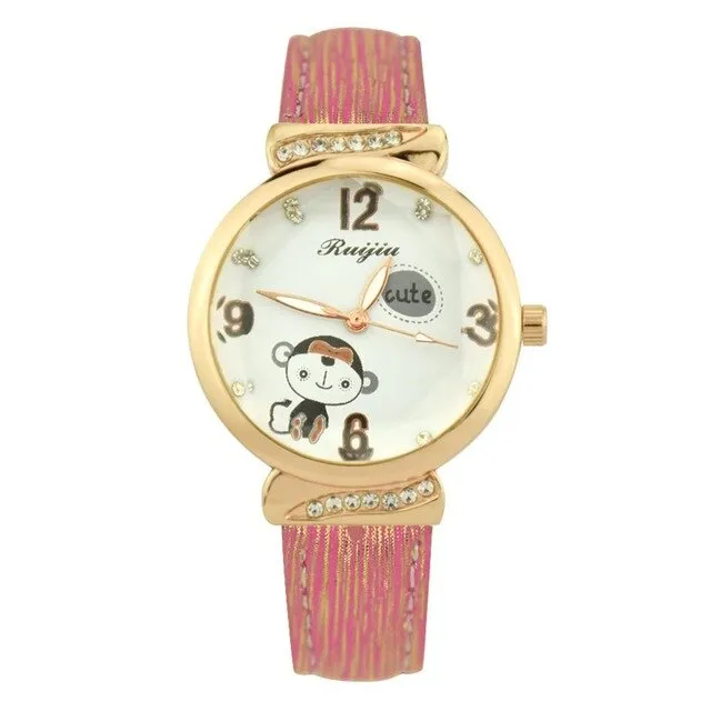 Leather Belt Watch Fashion Women Watches  Lovely Cartoon