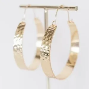 Leslie Curtis Boston Wide Hoop Earrings