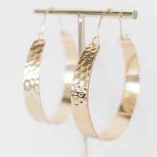 Leslie Curtis Boston Wide Hoop Earrings