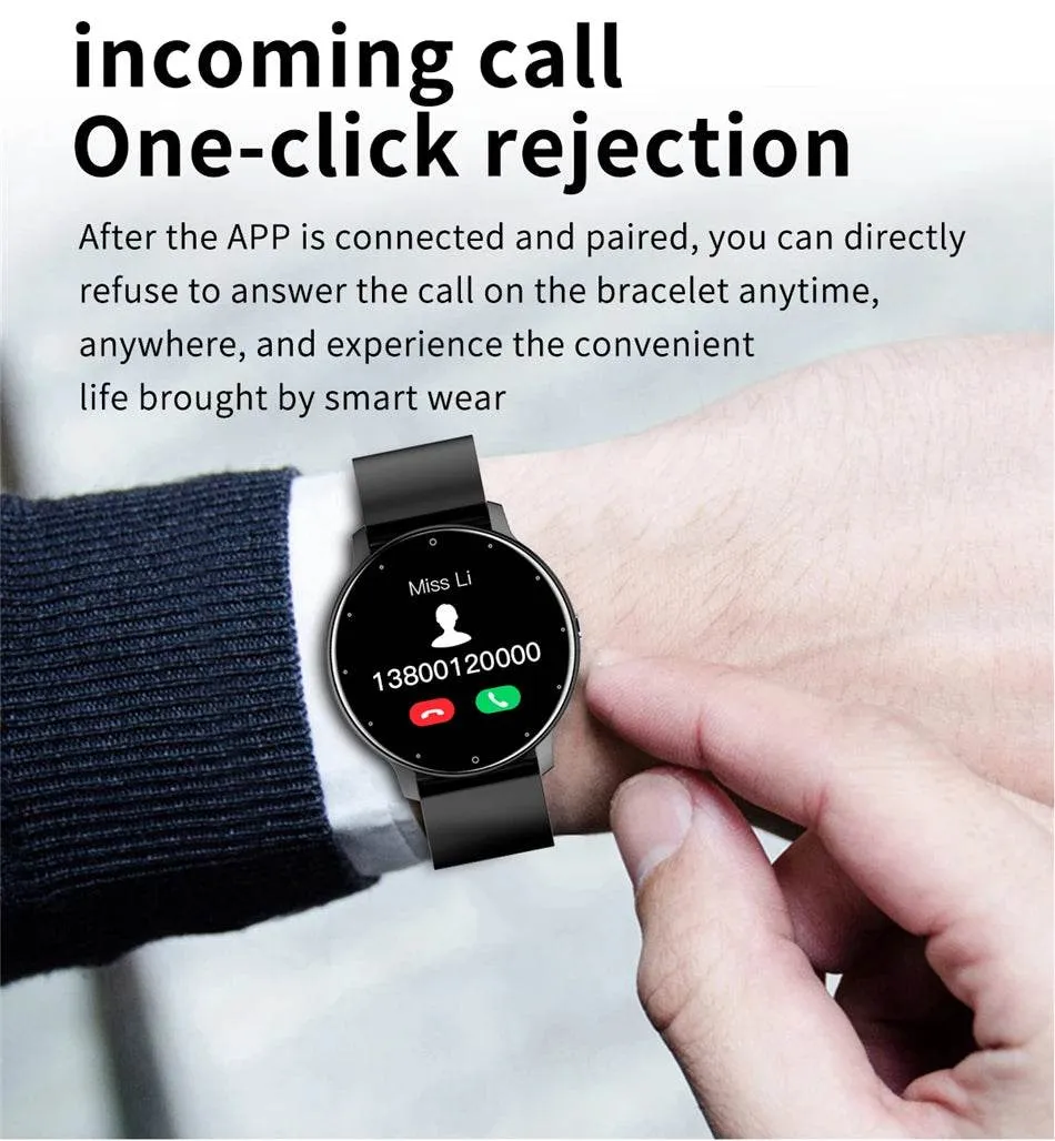 LIGE Smart watch Ladies Full touch Screen Sports Fitness watch IP67 waterproof Bluetooth For Android iOS Smart watch Female