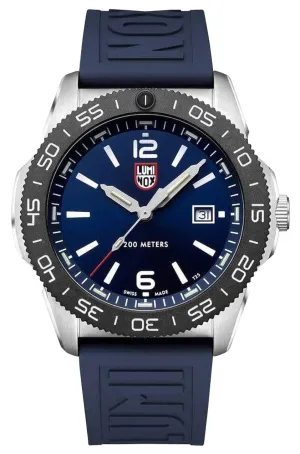 Luminox Pacific Diver Stainless Steel Blue Dial Blue Rubber Strap Date Divers Quartz Mens Watch XS.3123.DF