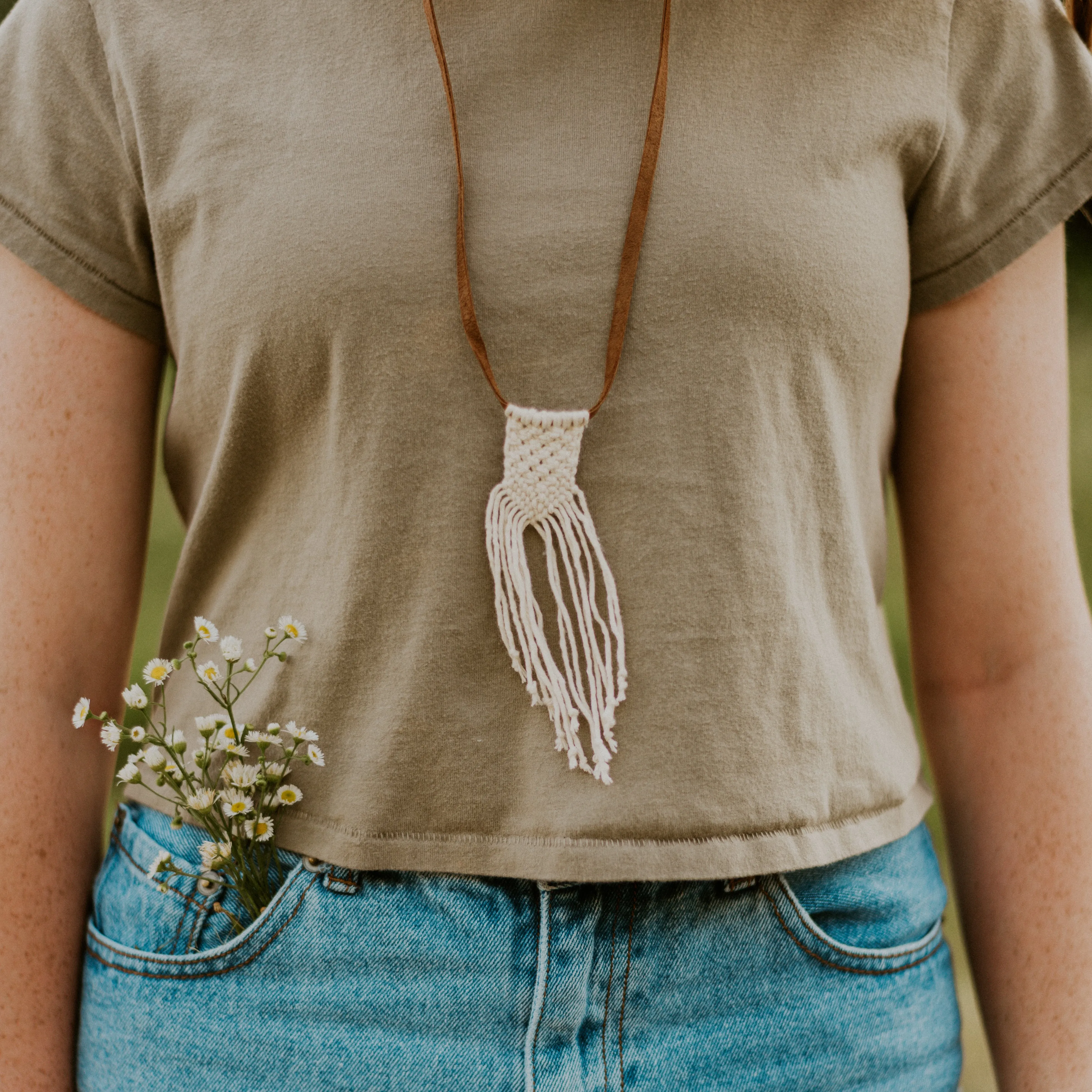 Macramé Necklace - Natural