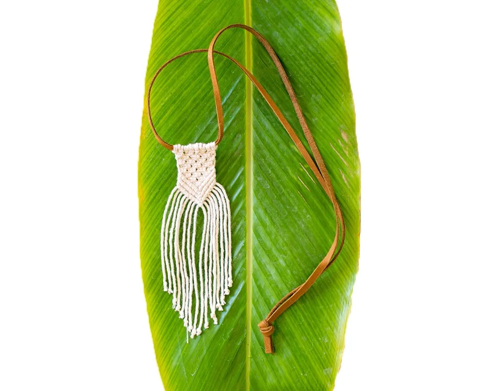 Macramé Necklace - Natural
