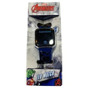 Marvel BLACK PANTHER Avengers LED Watch Square Face Digital Unisex Kids NEW