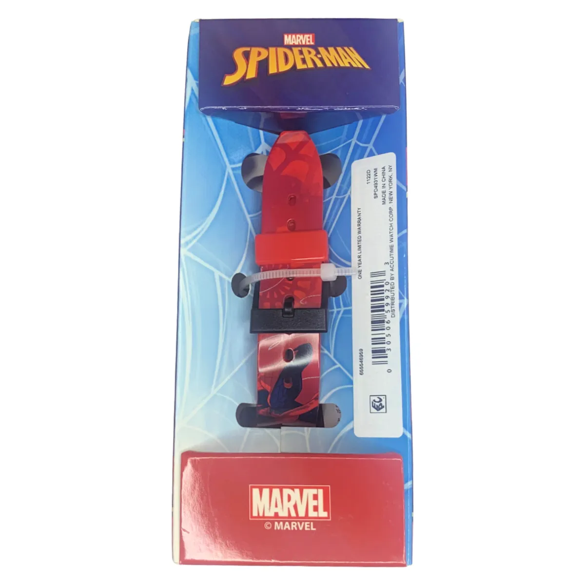 Marvel SPIDER-MAN Flashing LCD Watch Round Face Unisex Boy Girl Kids NEW In Box