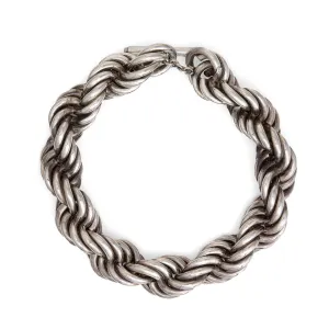 Massive Tiffany & Co Rope Necklace Vintage Sterling Silver 16" Oversized Choker