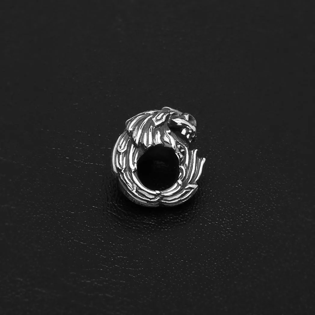 Mayan Ouroboros Skull Bead