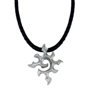 Mayan Sun on Leather Necklace