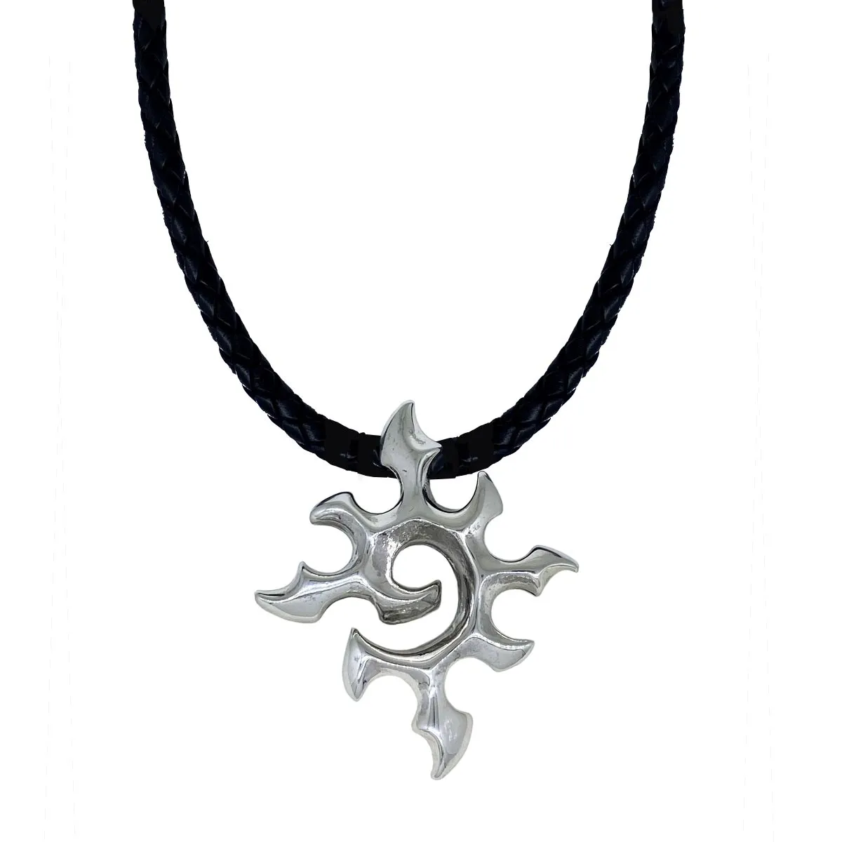 Mayan Sun on Leather Necklace