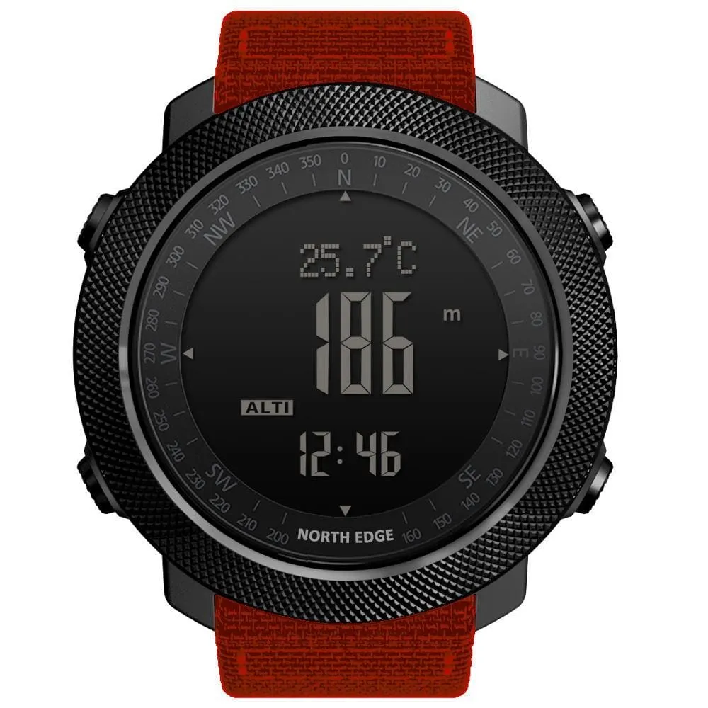 Mens Hiking Altimeter & Barometer Compass Sports Fitness Tracker