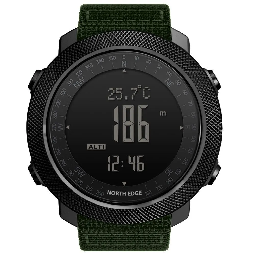 Mens Hiking Altimeter & Barometer Compass Sports Fitness Tracker