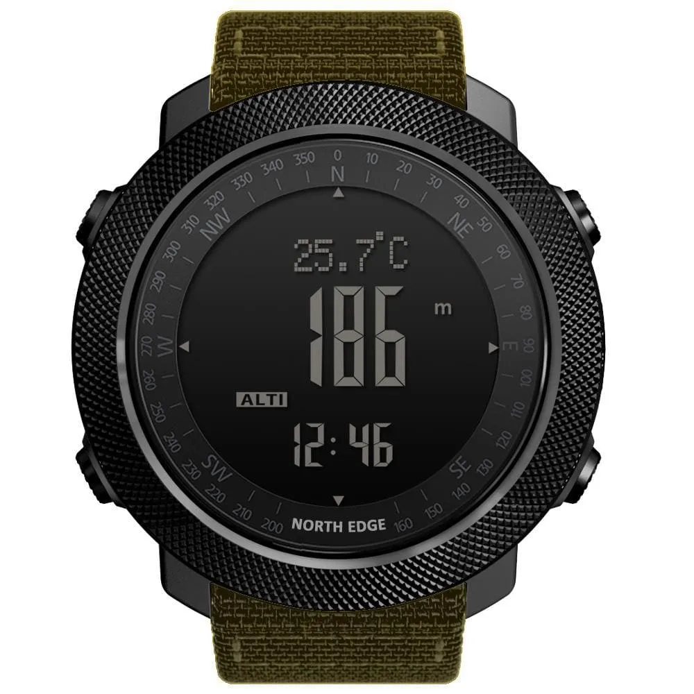 Mens Hiking Altimeter & Barometer Compass Sports Fitness Tracker