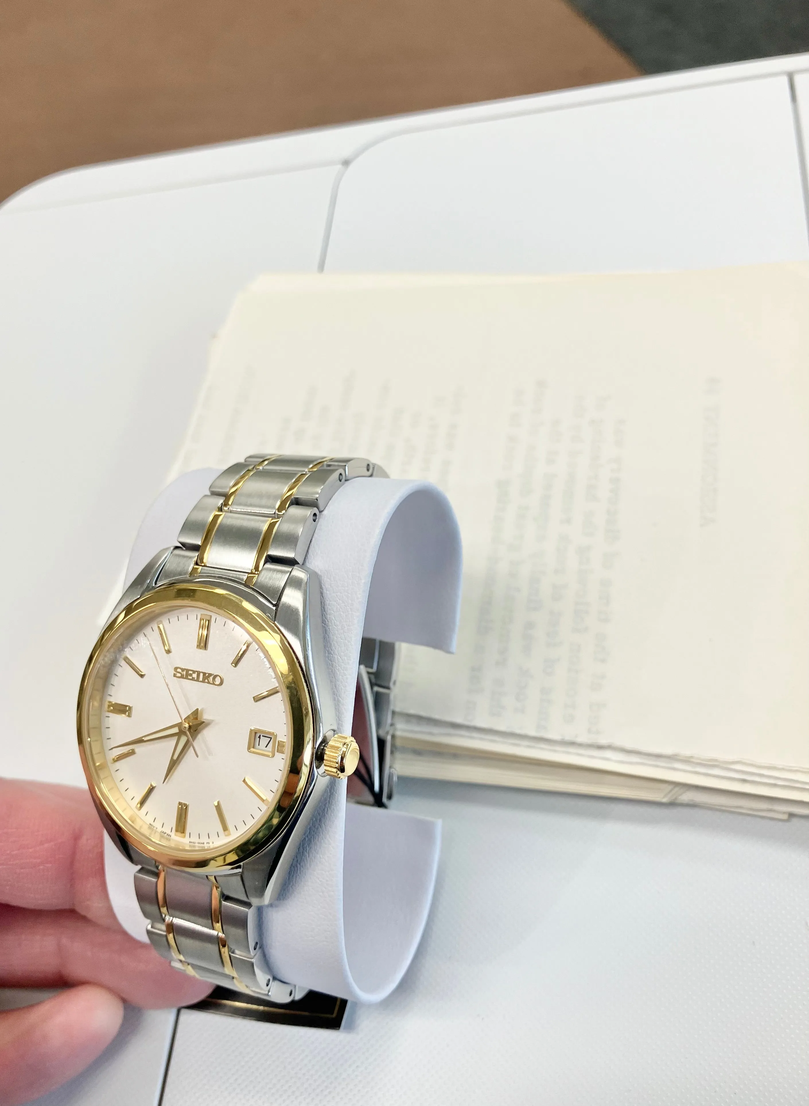 Men's Seiko Gold And Silver Stainless Steel Watch