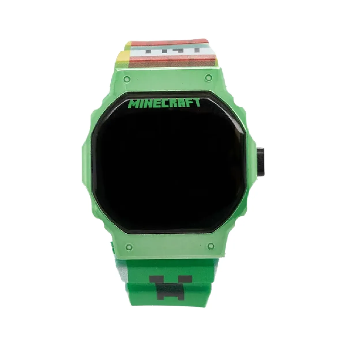 MINECRAFT Green LED Watch Octagon Face Digital Unisex Kids NEW