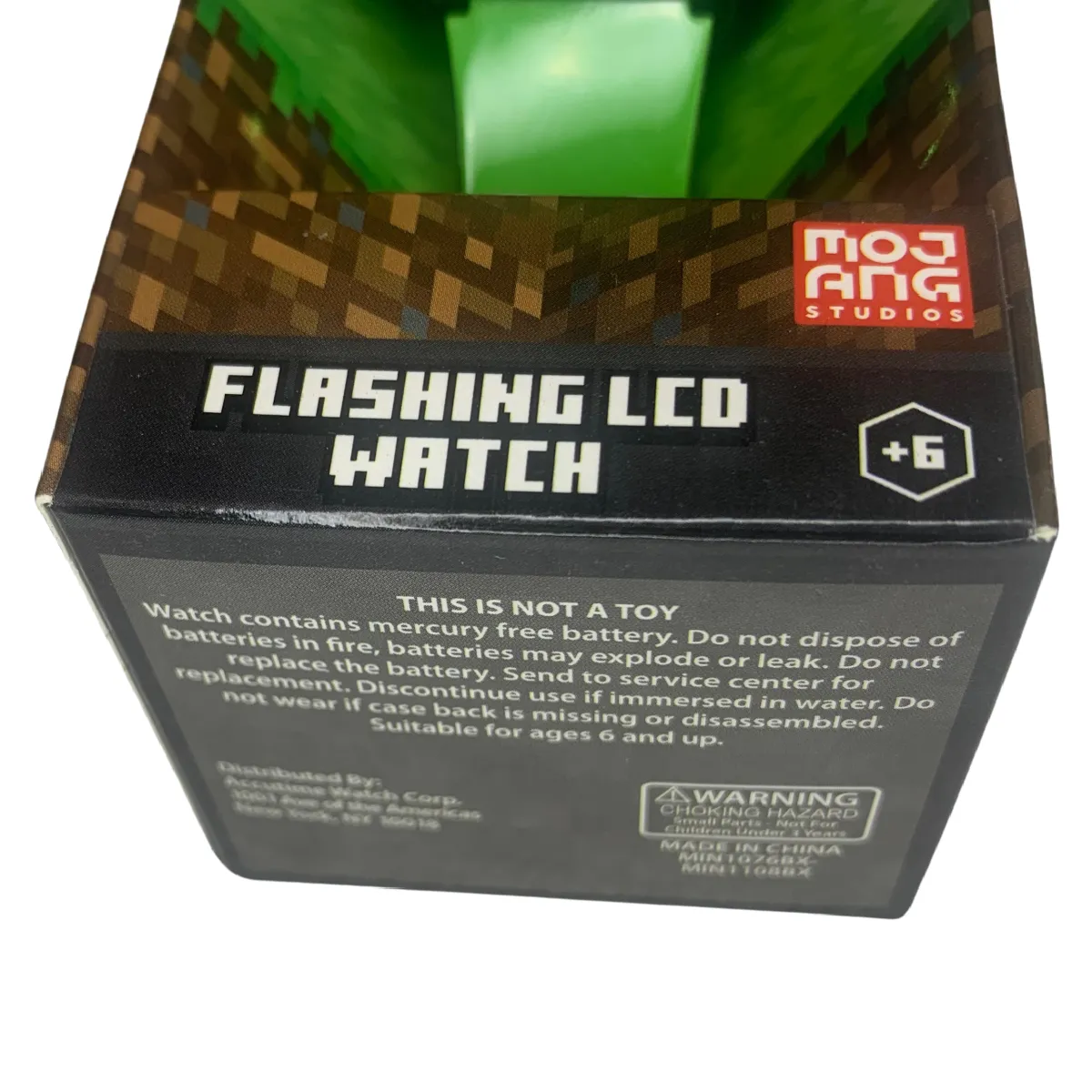 MINECRAFT Green LED Watch Rectangle Face Digital Unisex Kids NEW