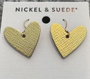 Mini Leather Heart Earrings
