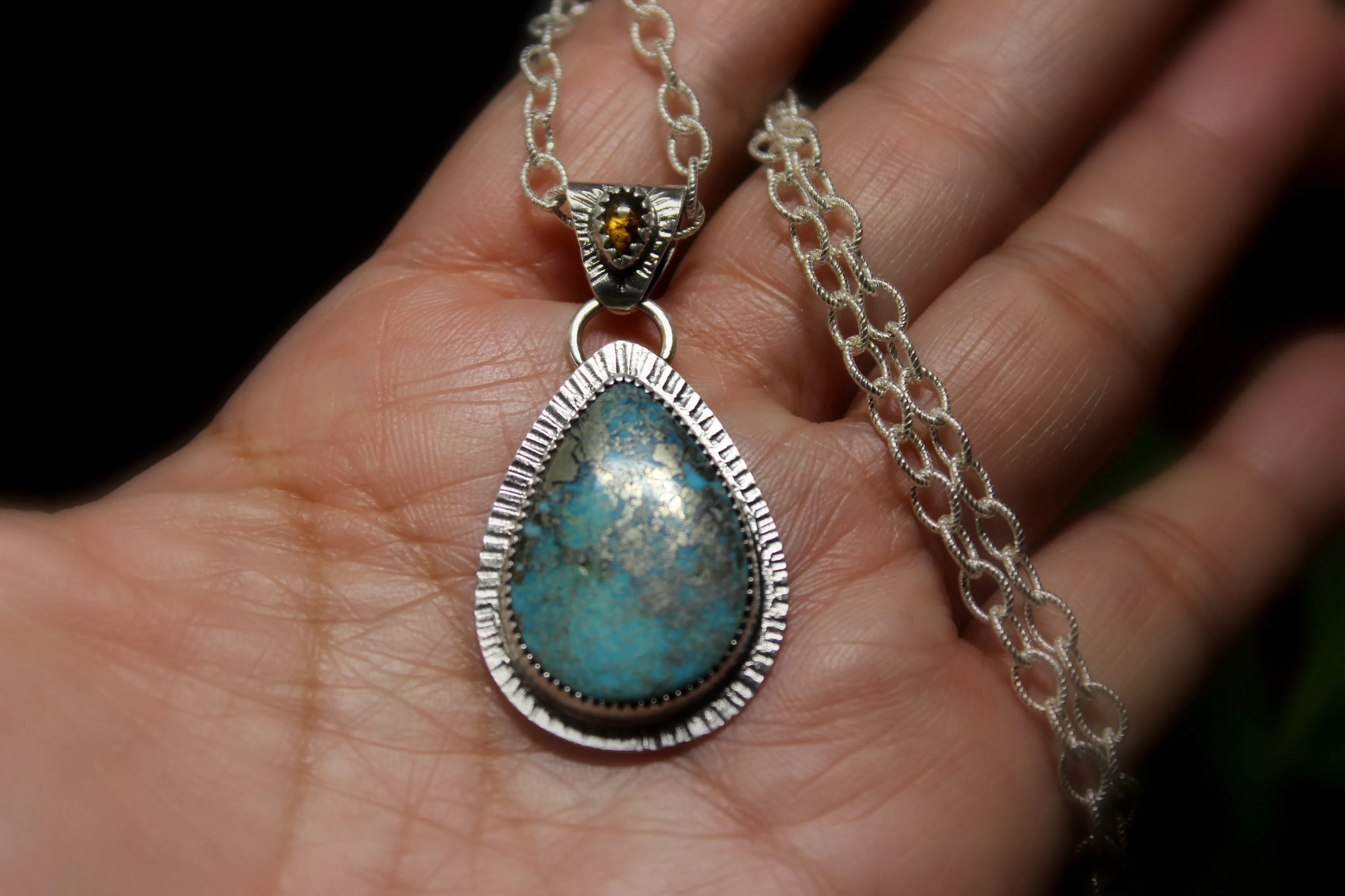 nacozari w/ pyrite x tourmaline necklace