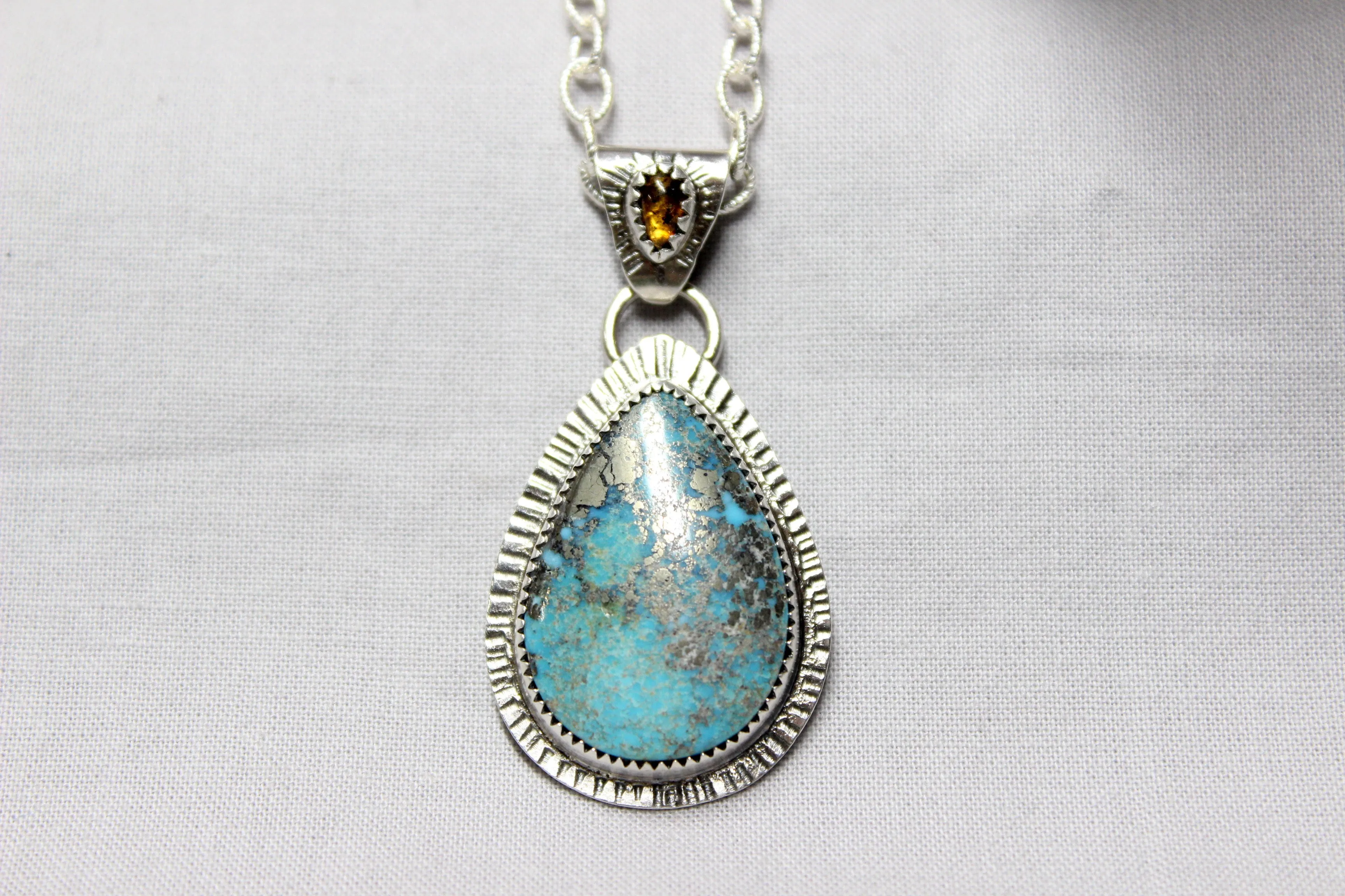 nacozari w/ pyrite x tourmaline necklace