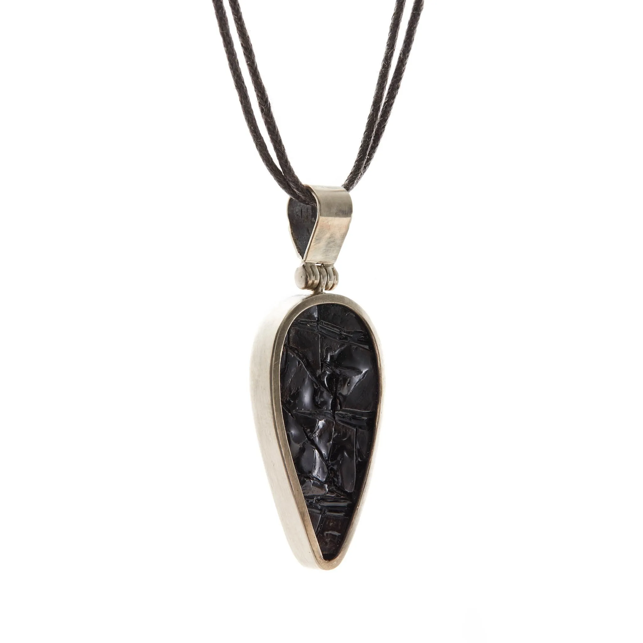 Natural Surface Obsidian Pendant
