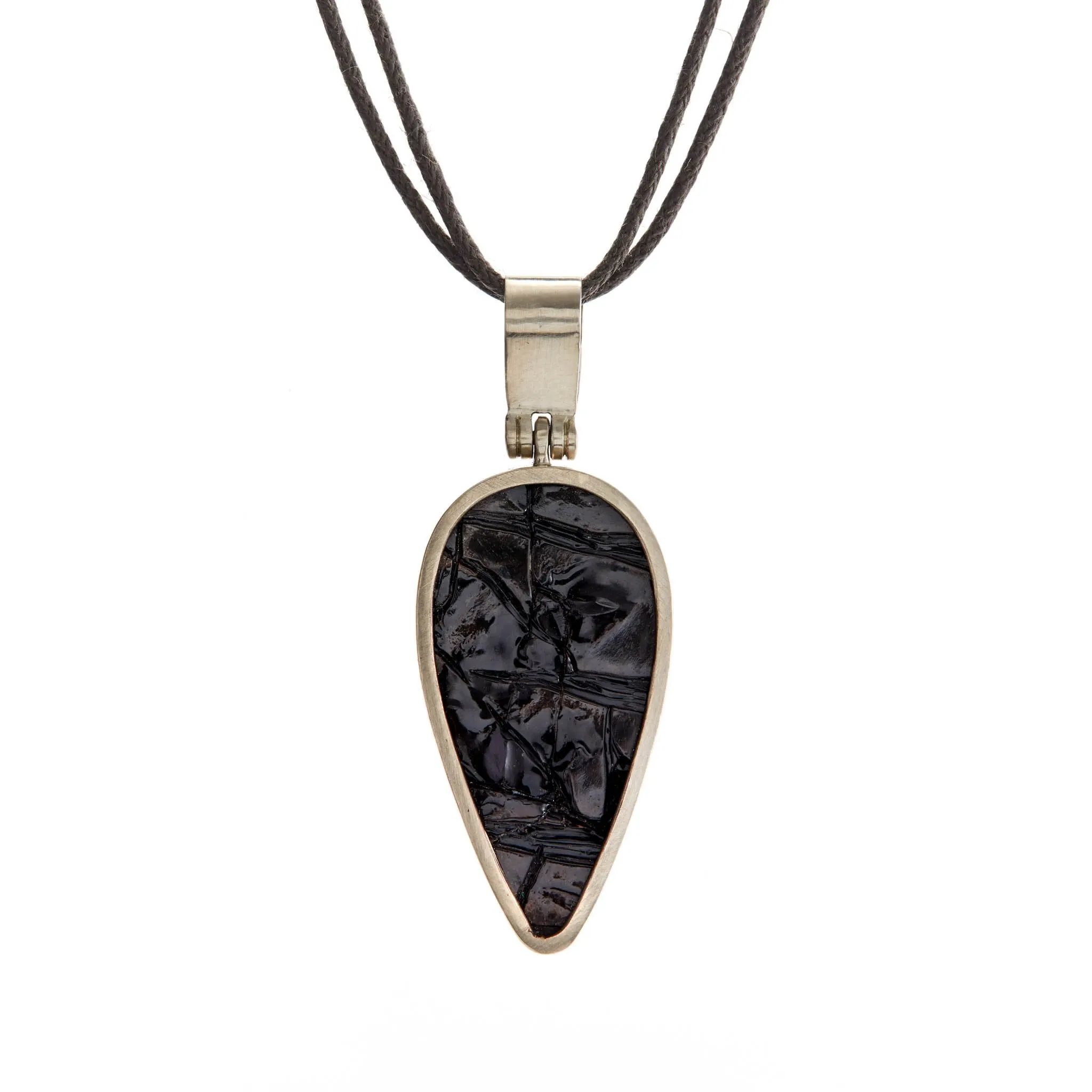 Natural Surface Obsidian Pendant