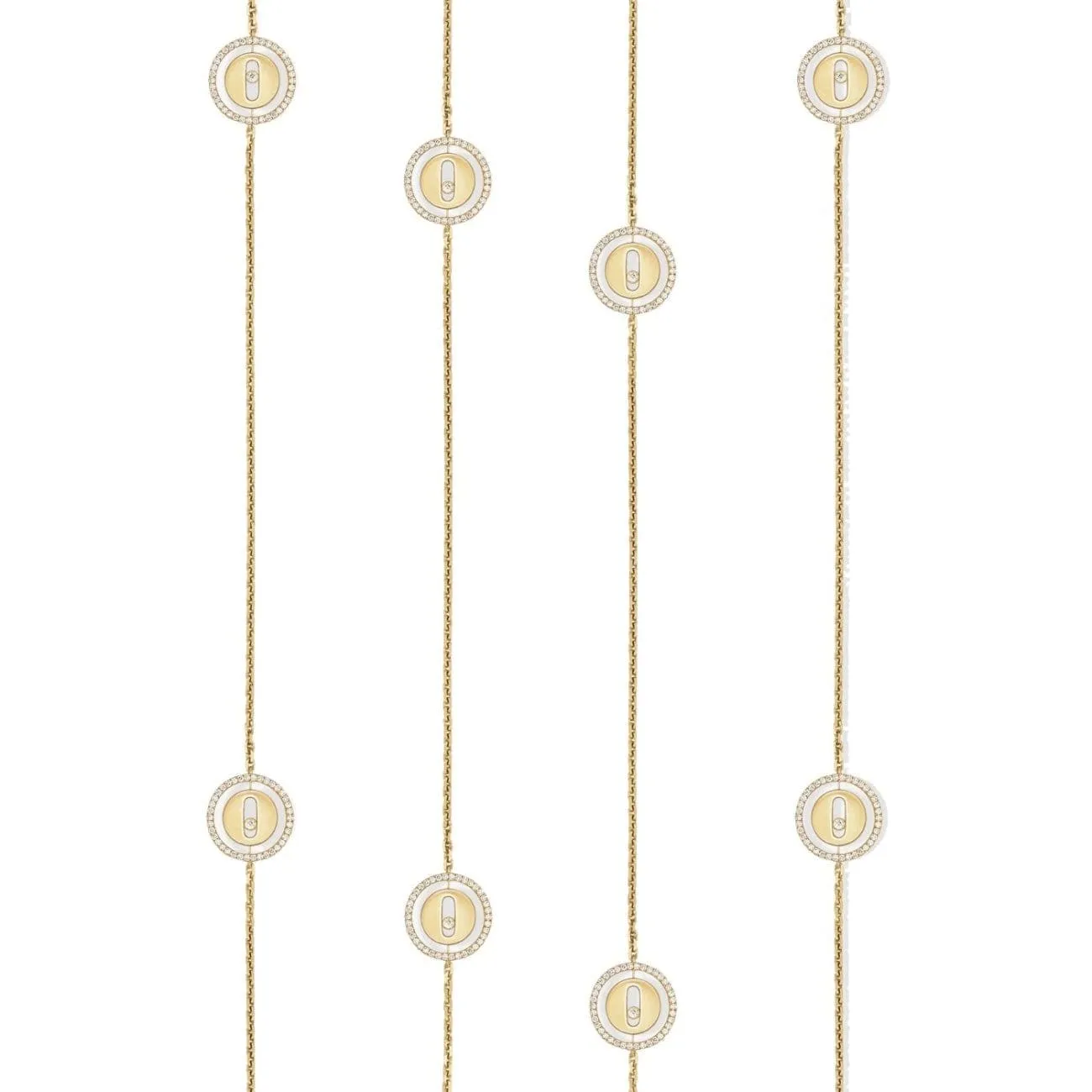NECKLACE DIAMOND YELLOW GOLD LUCKY MOVE LONG NECKLACE