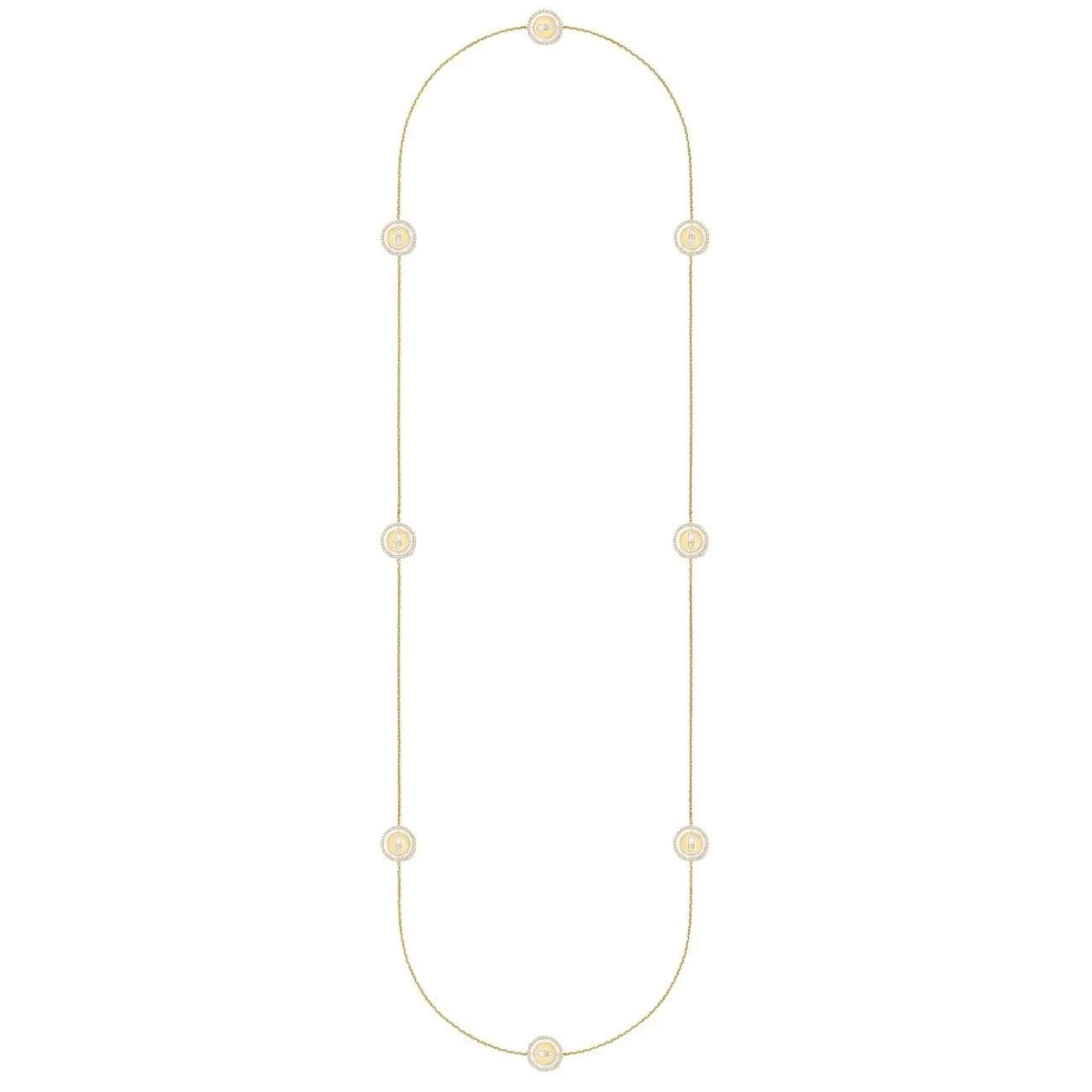NECKLACE DIAMOND YELLOW GOLD LUCKY MOVE LONG NECKLACE