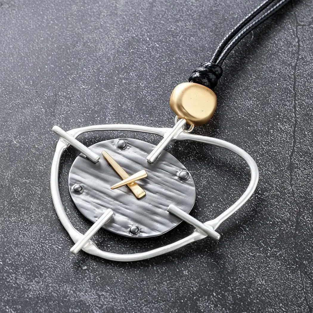New in Korean Fashion Jewelry Collar Neck Chokers Antique Clock Accessories Goth Long Chains Pendants