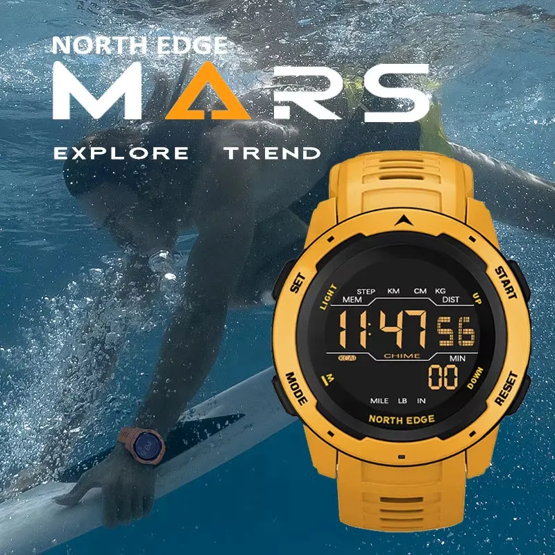 North Edge MARS Military Outdoor Smartwatch - Pedometer, Alarm Clock, Calorie Tracking