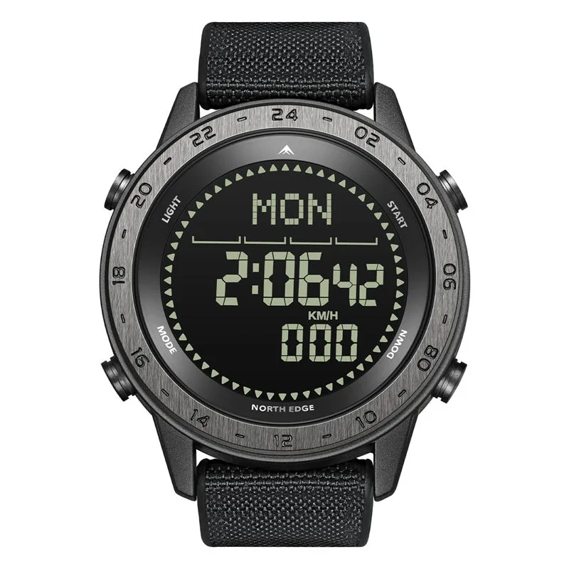 North Edge TANK 3 Men's Outdoor Sports Watch - Pedometer | Compass | 50m Water Resistance