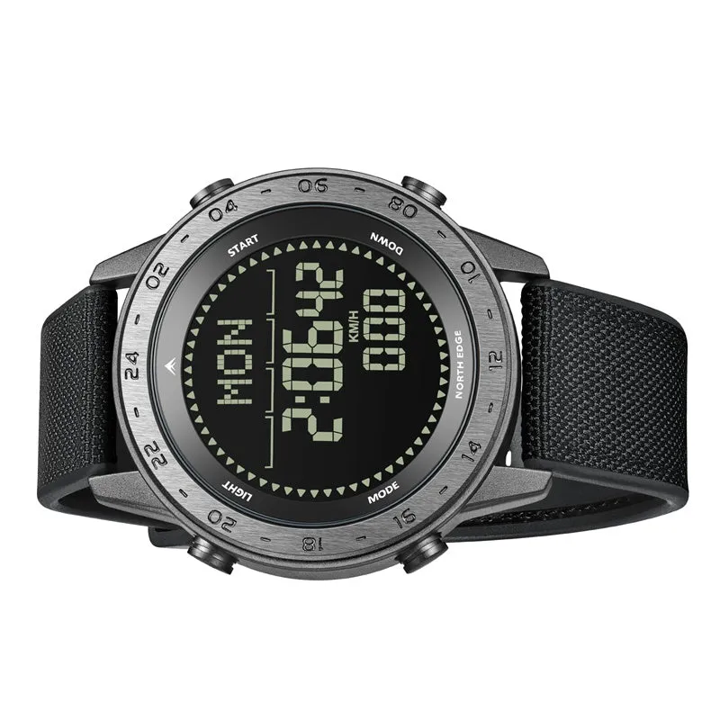 North Edge TANK 3 Men's Outdoor Sports Watch - Pedometer | Compass | 50m Water Resistance