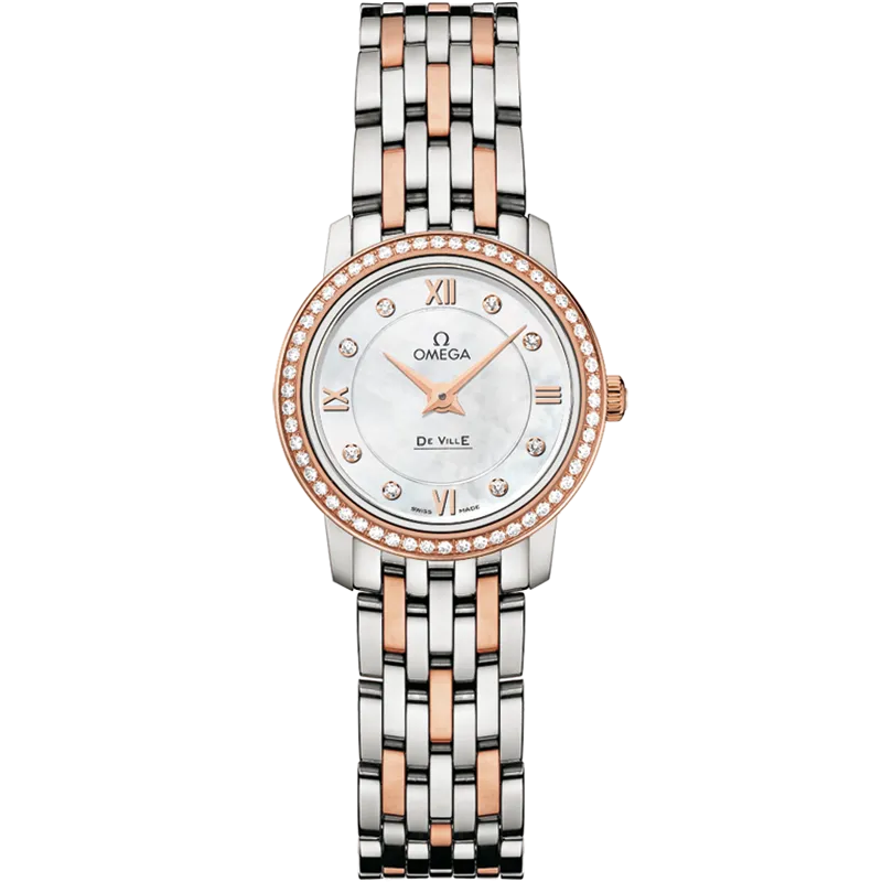 Omega De Ville Prestige 24.4 mm, steel - red gold on steel - red gold