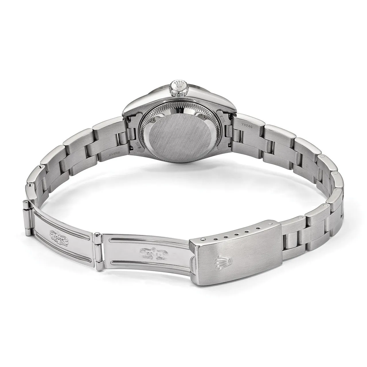 Online Only Pre-owned Independently Certified Rolex Steel/18K White Gold Ladies' Datejust Diamond Mother of Pearl Watch