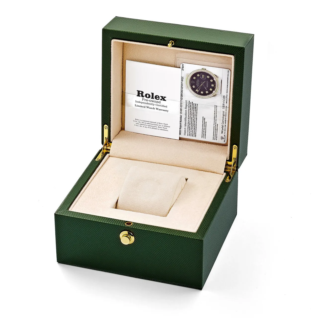 Online Only Pre-owned Independently Certified Rolex Steel/18K White Gold Ladies' Datejust Diamond Mother of Pearl Watch