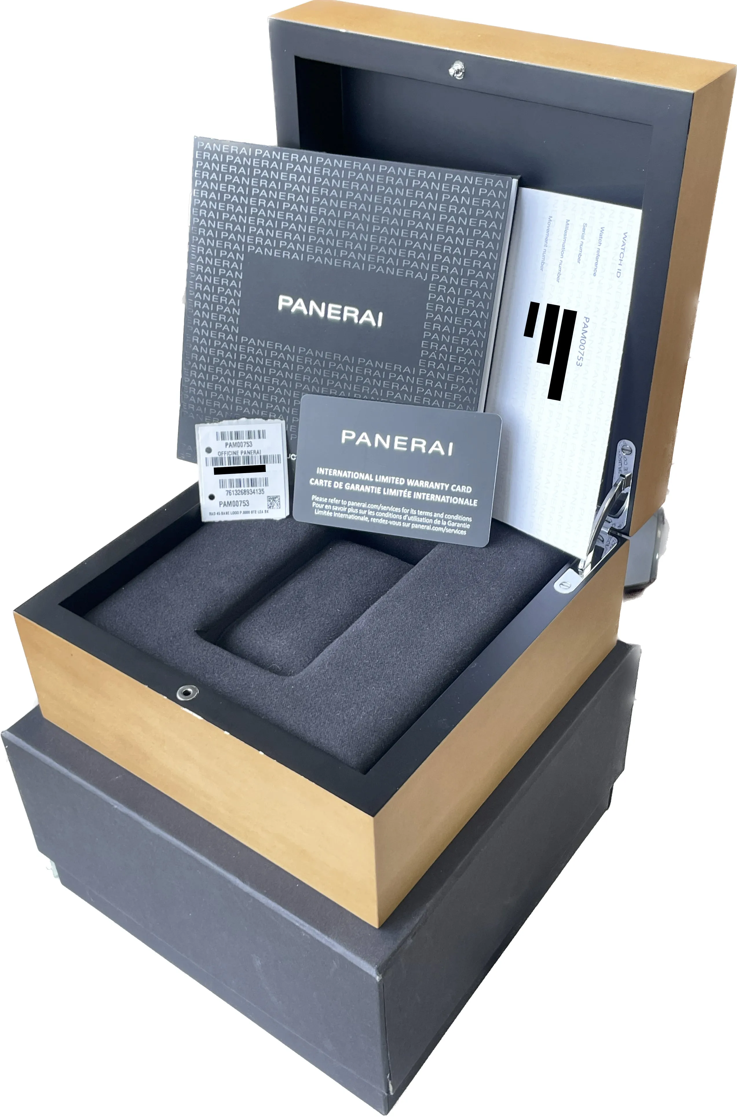 Panerai Radiomir Base Logo PAPERS PAM00753 OP7160 Stainless 45mm Brown Watch B P