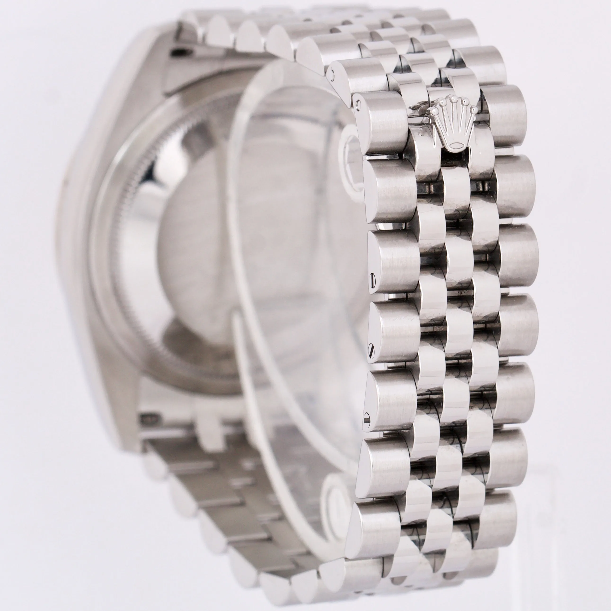 PAPERS Rolex DateJust RHODIUM WAVES Steel DIAMOND 36mm JUBILEE 116244 Watch B P
