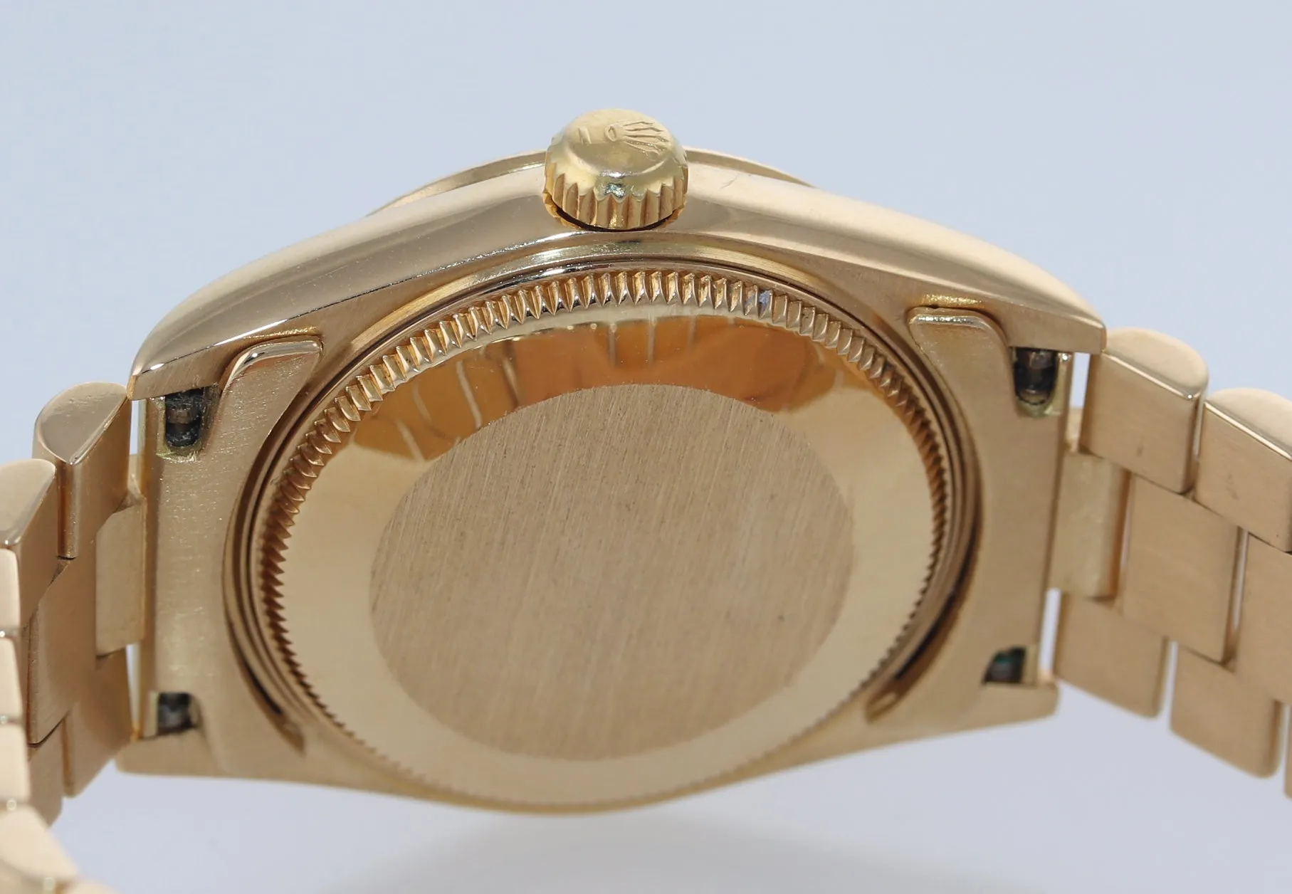 PAPERS Rolex President 68278 Midsize 31mm 18k Gold Champagne Dial Watch Box