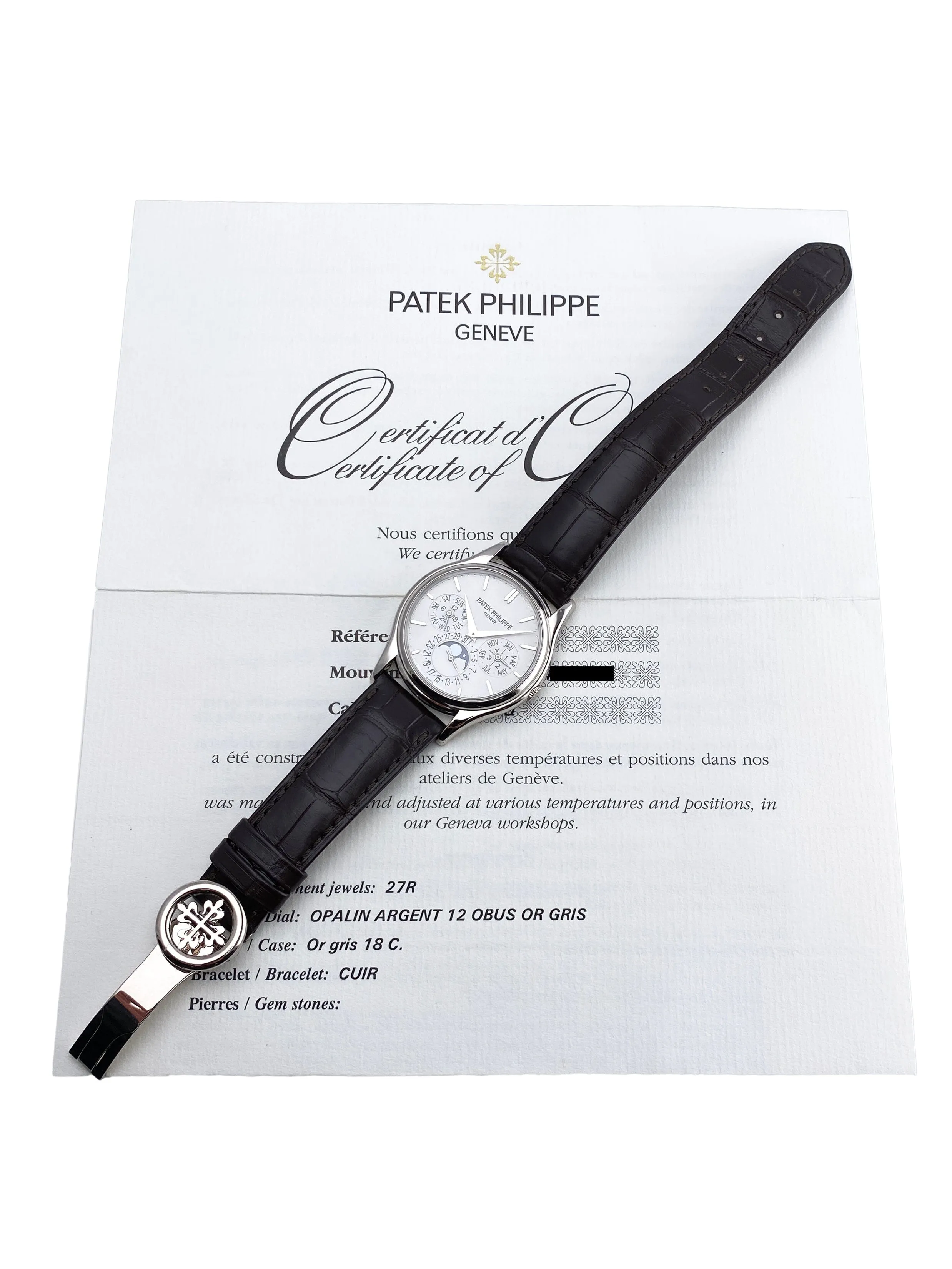 Patek Philippe Grand Complications 5140G-001 Opaline Dial Mens Watch Box Papers