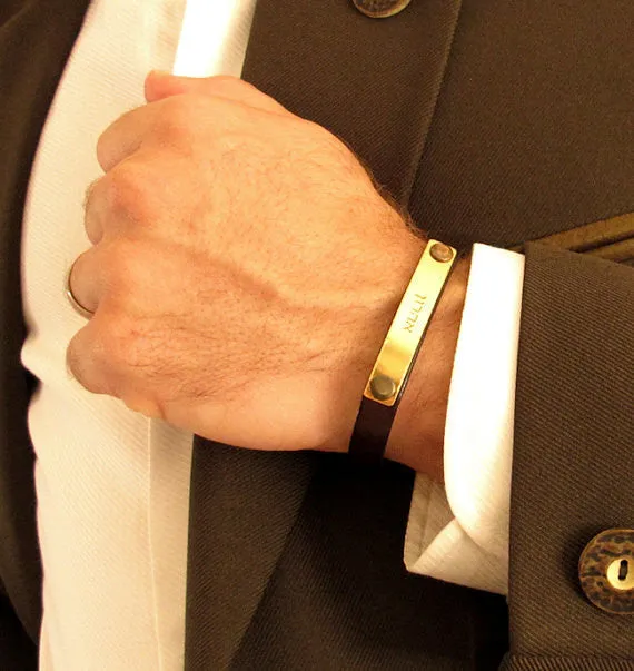 Personalized Husband Bracelet - Custom Engraved Bracelet for Dad