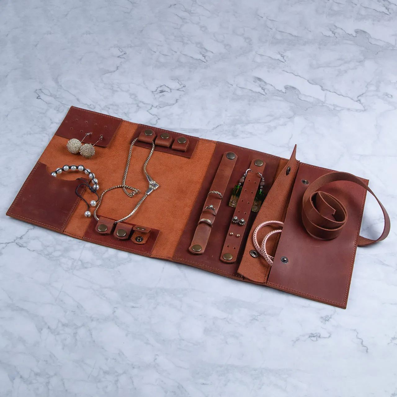 Personalized Jewelry Organizer. Leather Jewelry Organizer. Jewelry Roll. Jewelry Holder. Travel Jewelry Case. Birthday, Christmas Gift.