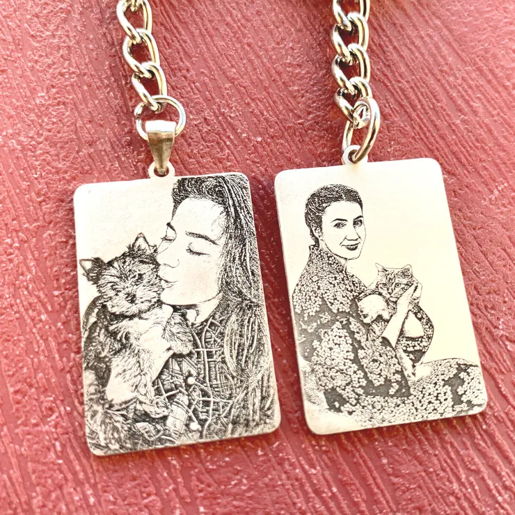 Personalized Rectangle Photo Keychain