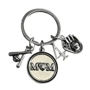 Personalized Softball Mom Keychain